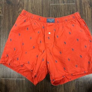 Ralph Lauren Men's Red and Blue Boxer Shorts
